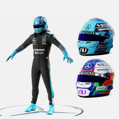 F1 Mercedes Racing Suit 2026 - 3D Model by Cactus3D