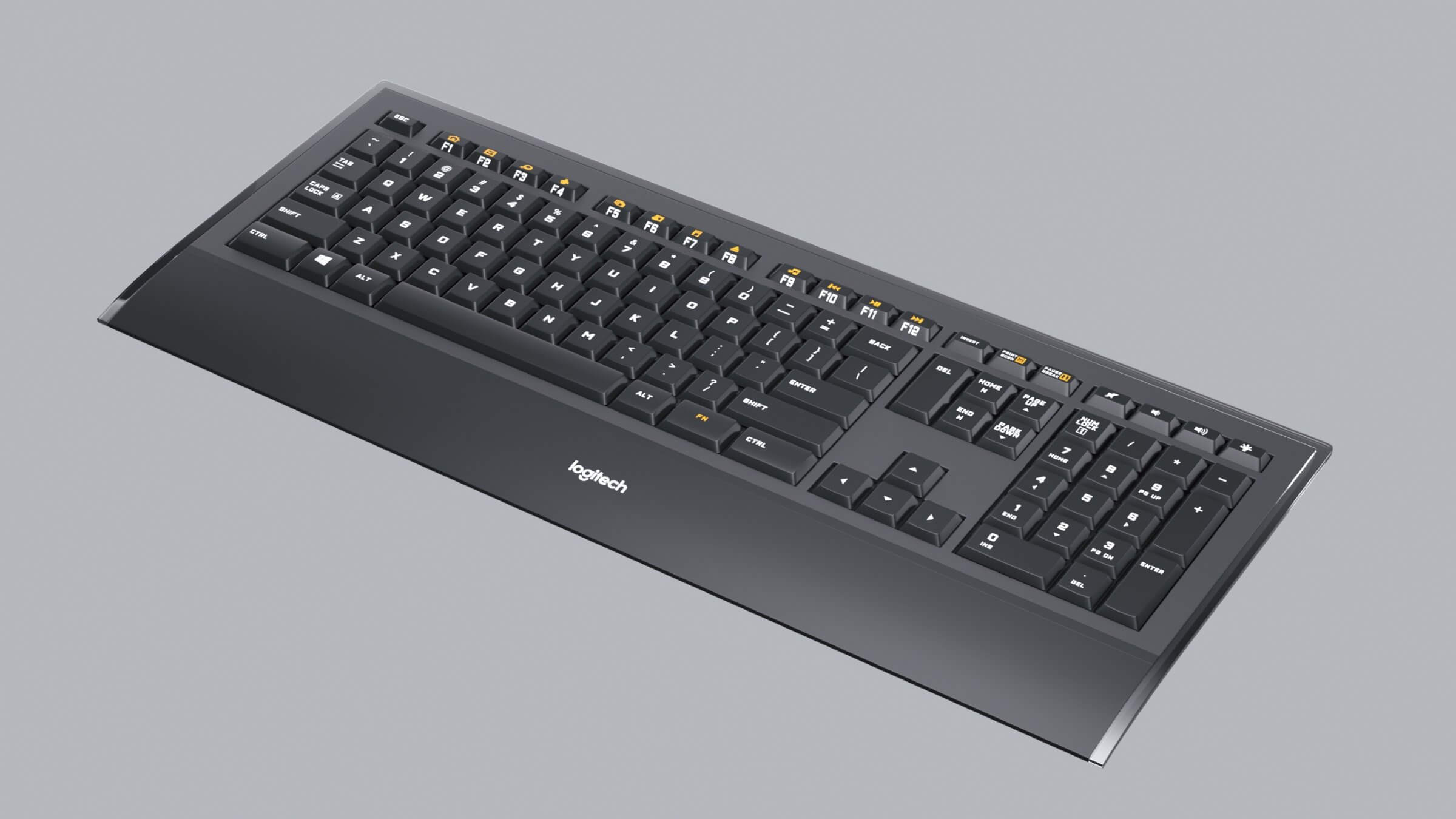 Logitech K740 Keyboard 3D Model by Cactus3D