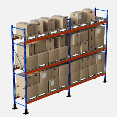 Metal Shelf Pallet Rack and Cardboard Boxes - 3D Model by Cactus3D