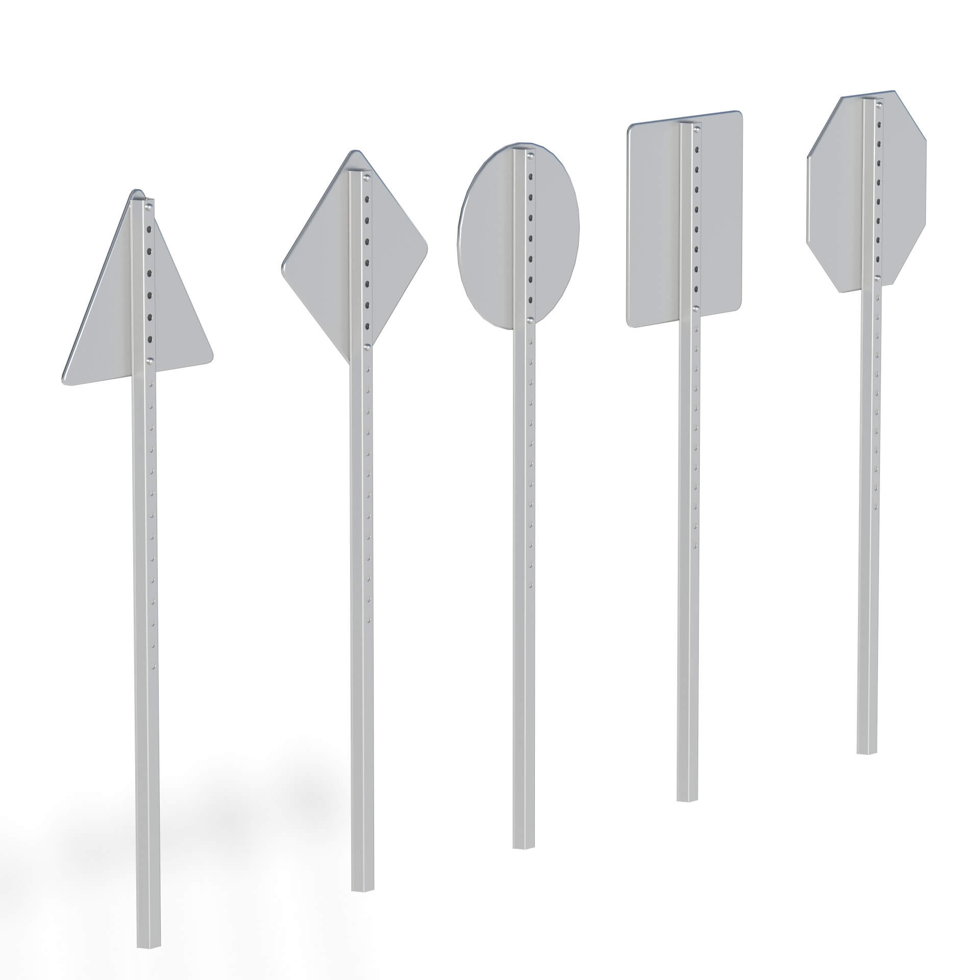 Road Signs Set 01 - 3D Model by Cactus3D