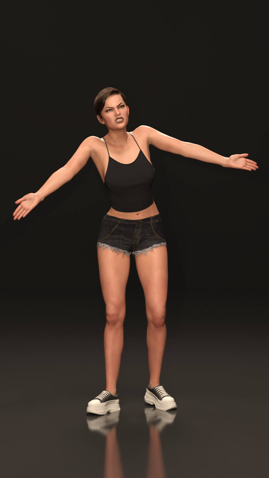 Csr - Angry Woman Poses for G8F and G9 Daz Content by CaesarTheGreat