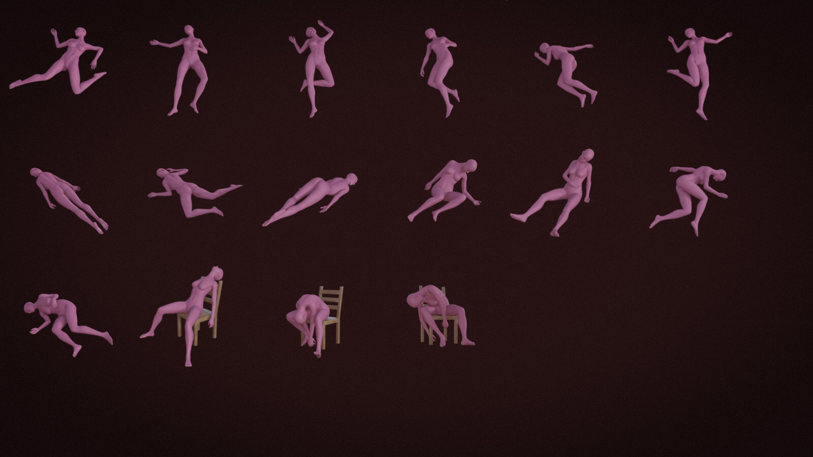 Csr Dead and Unconscious Body Poses For G8F G8M and G9