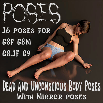 Csr Dead and Unconscious Body Poses For G8F G8M and G9 by CaesarTheGreat