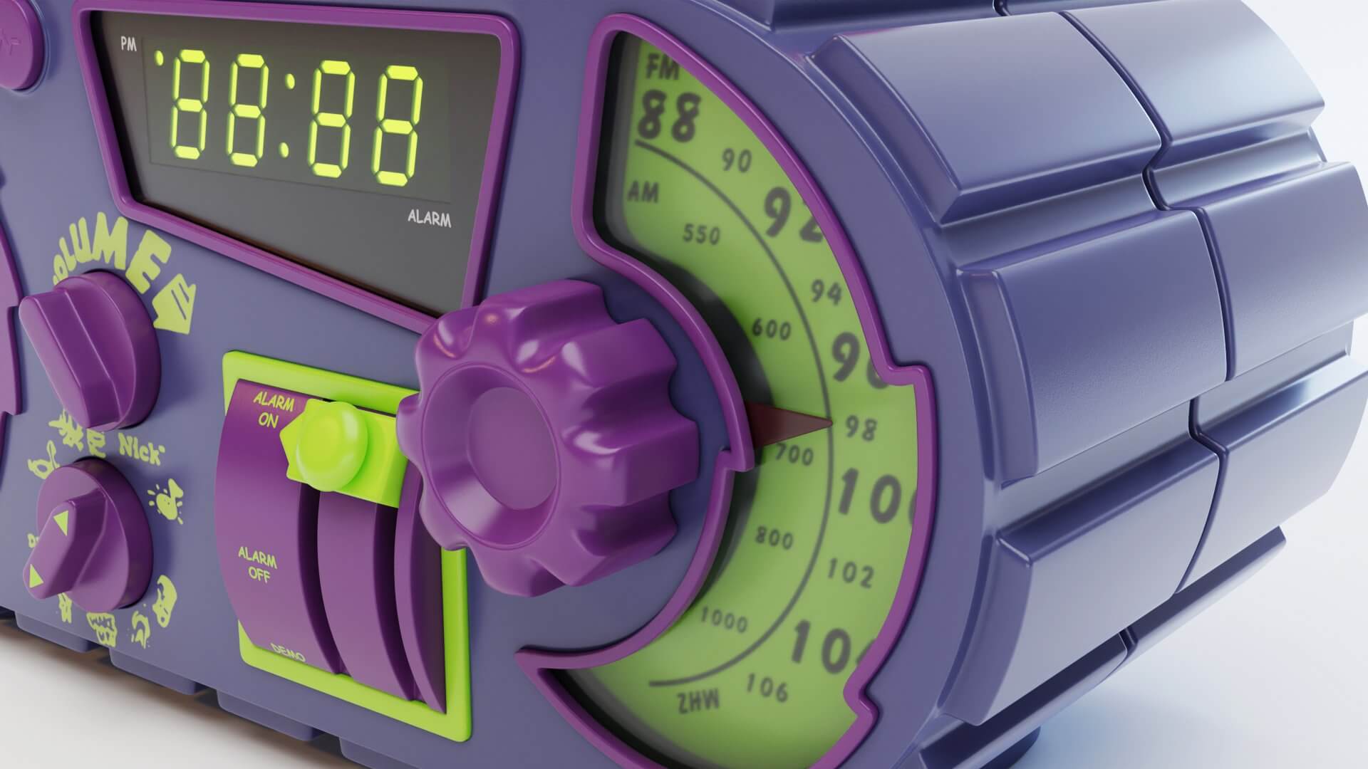 Nickelodeon Time Blaster Alarm Clock Radio 3D Model by cagatay_cetin