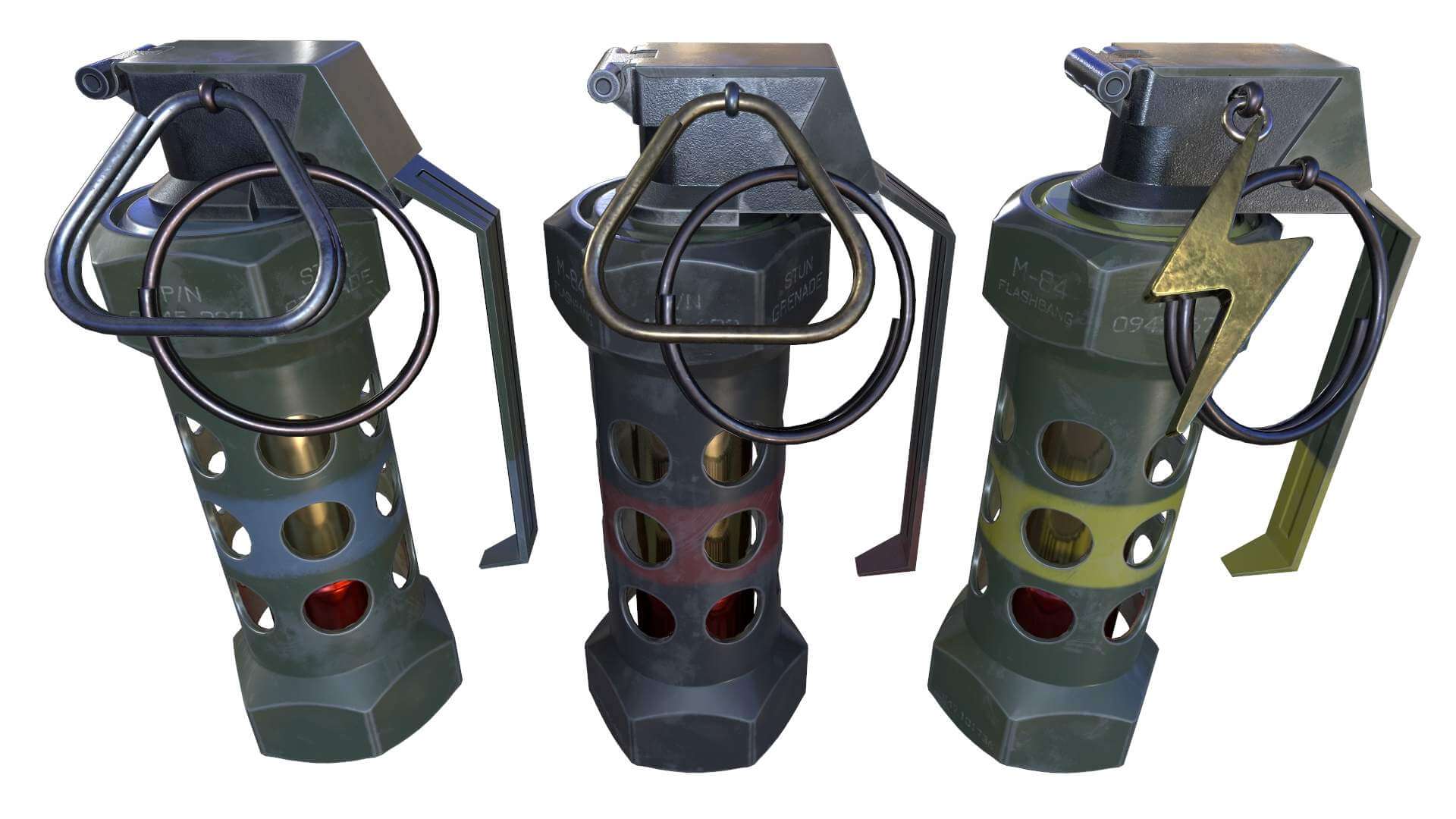 M84 Stun Grenade 3D Model by CallumFTW