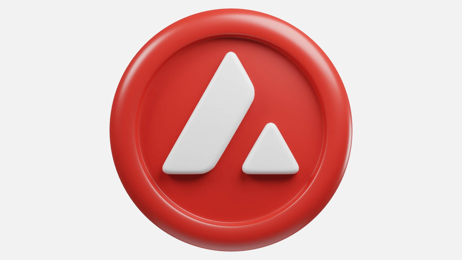 Avalanche or AVAX Red Coin With Cartoon Style - 3D Model by cangbacang