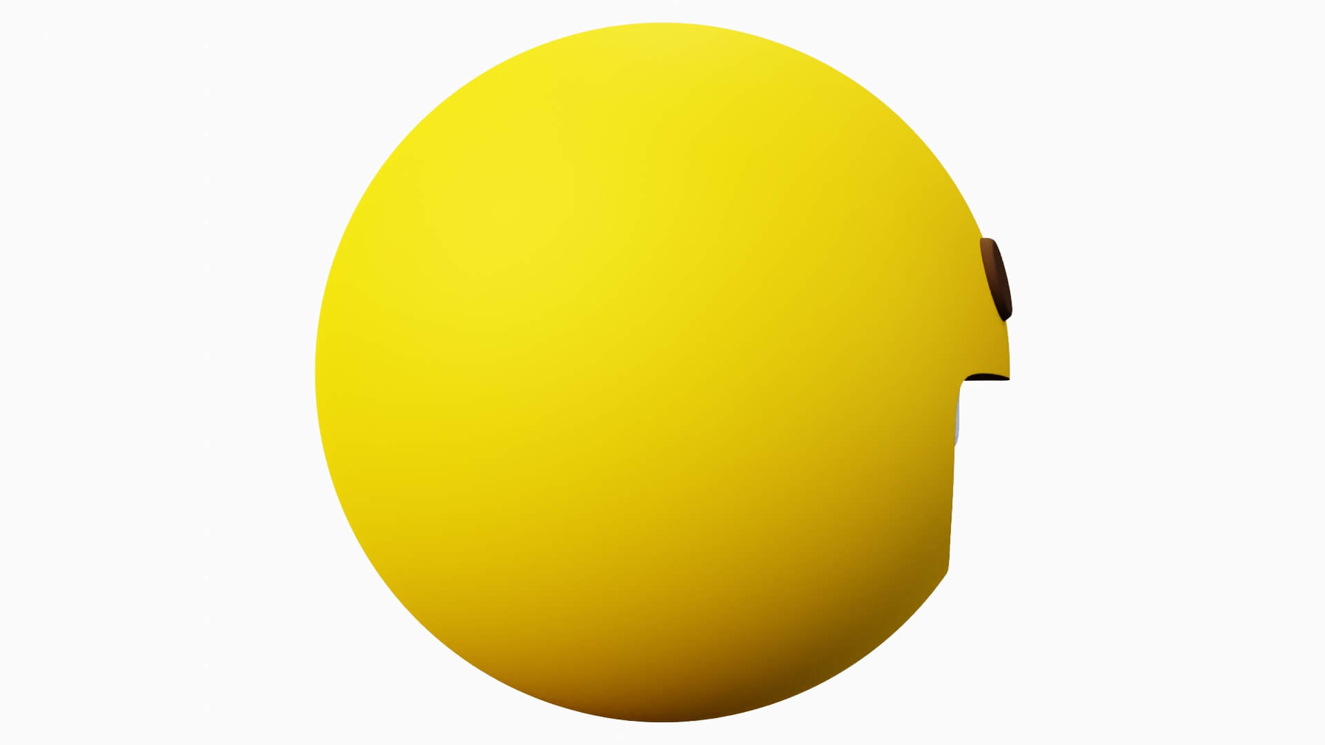 Smile or Happy Yellow Ball Emoticon Emoji or Smiley - 3D Model by