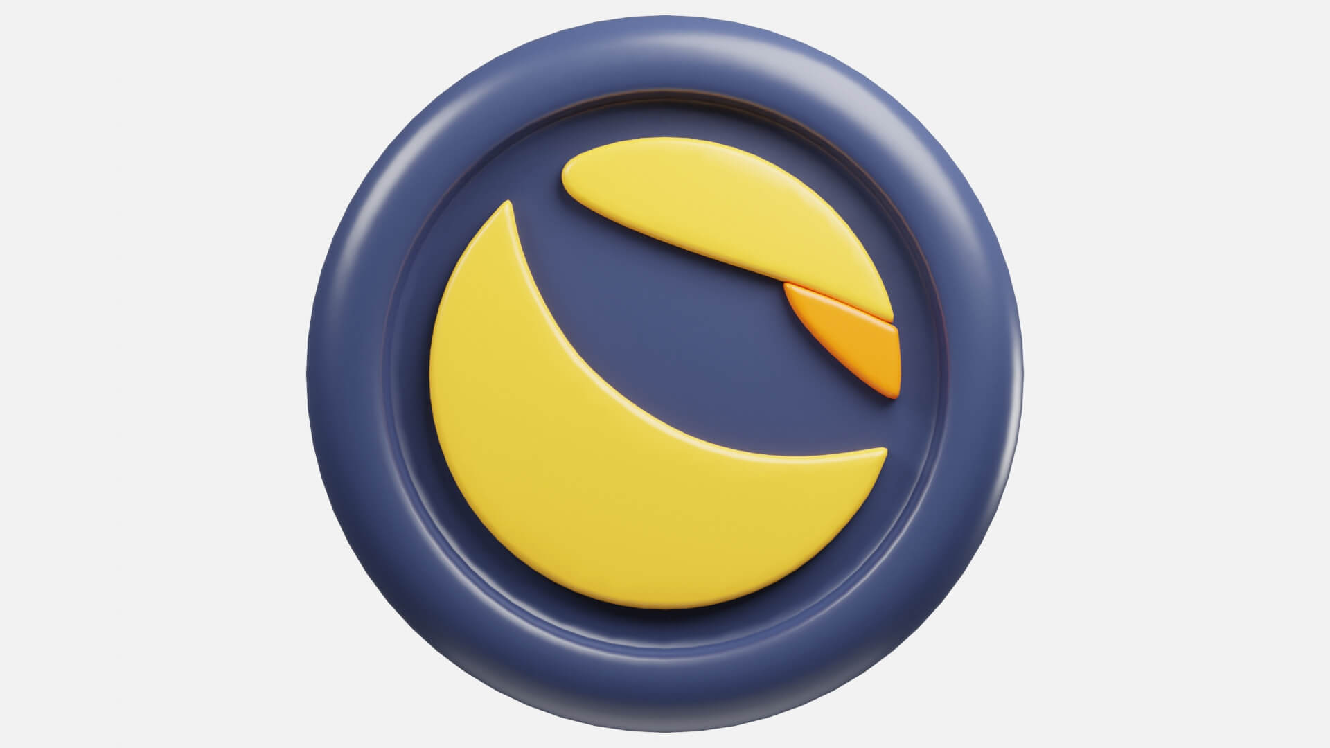 Terra or LUNA Dark Blue Coin With Cartoon Style - 3D Model by cangbacang