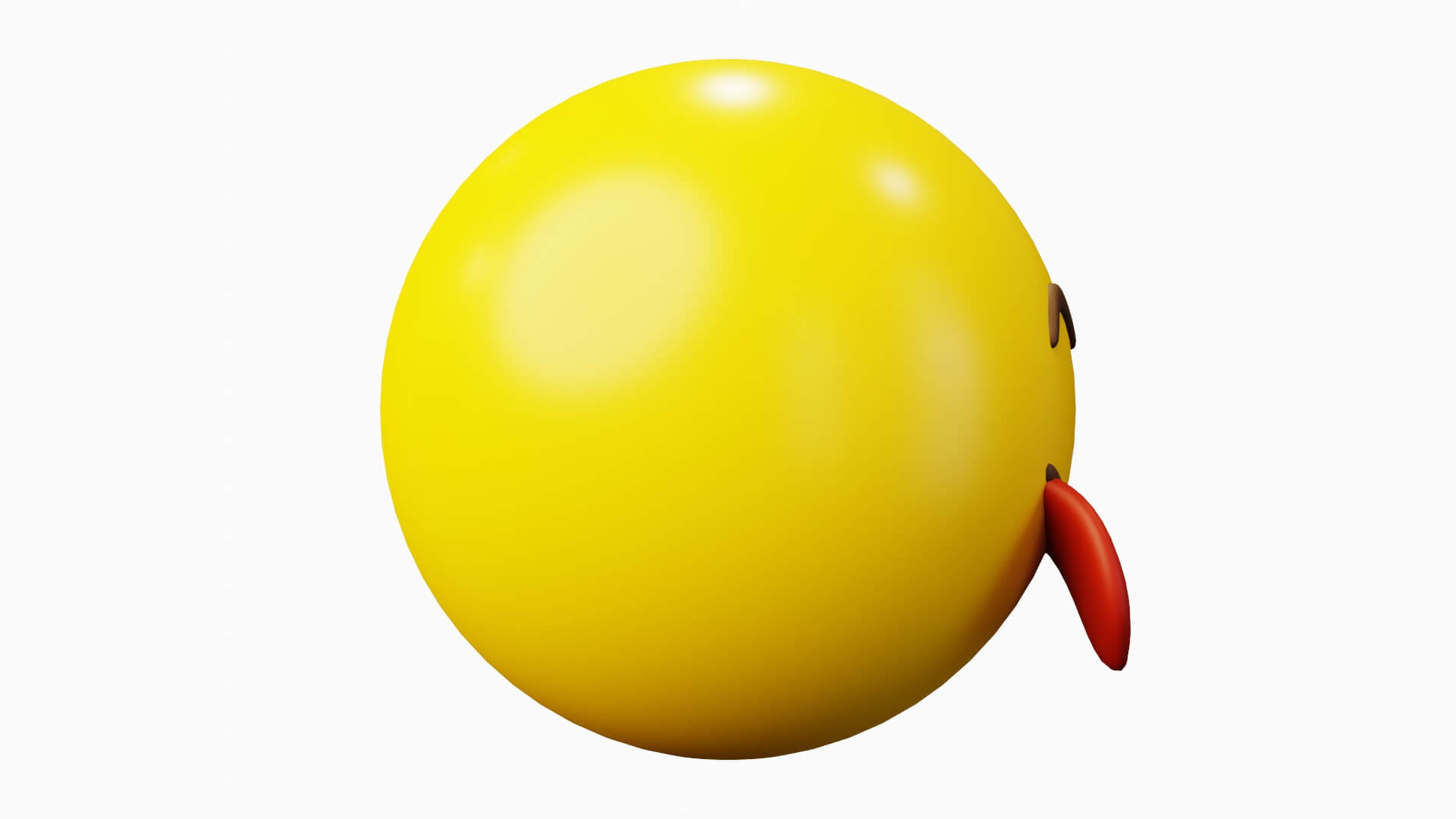 Yummy Face Emoticon Emoji or Smiley 3D Model by cangbacang