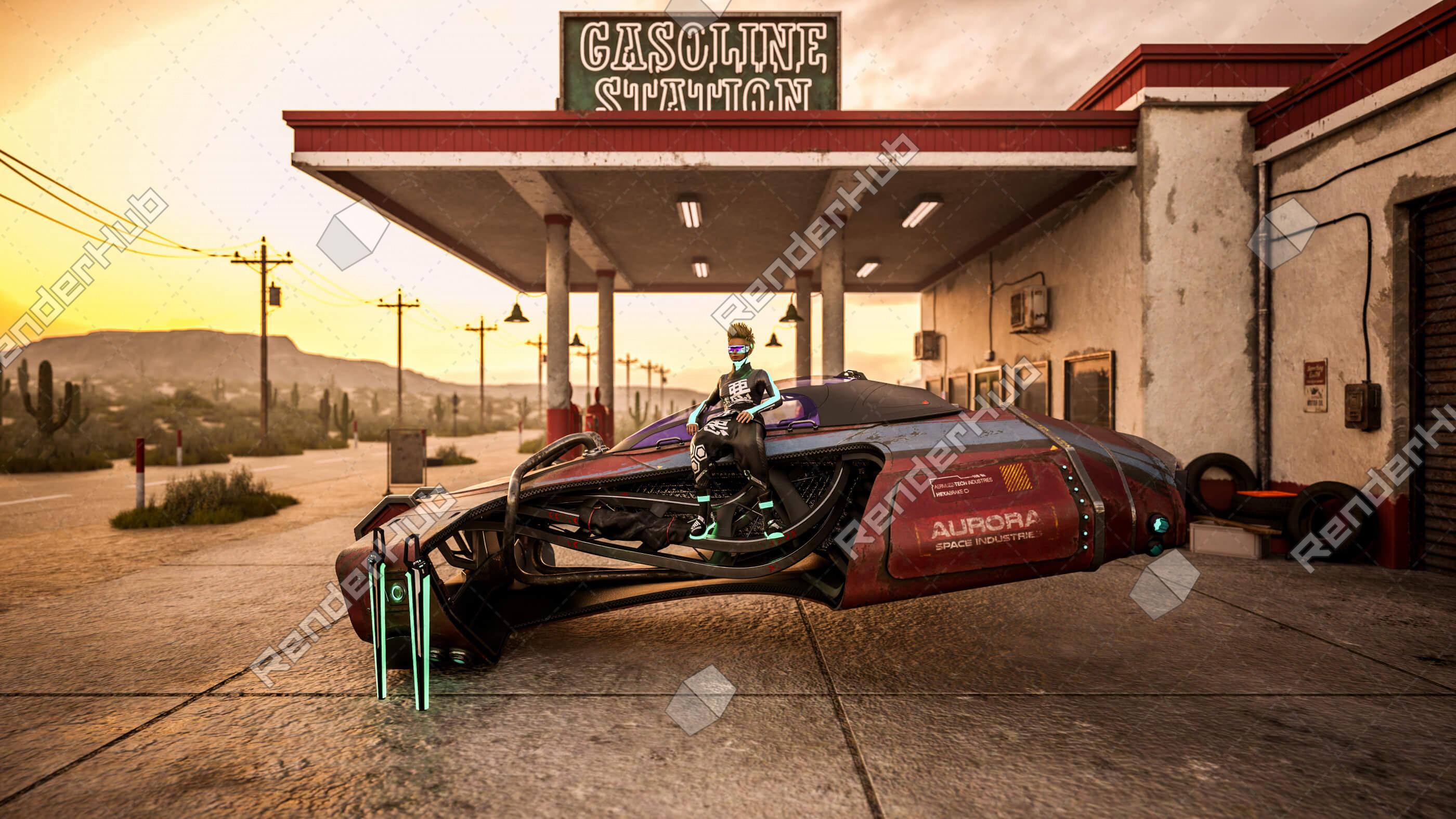Old Car in Front of a House - Stock Image by Caphalor