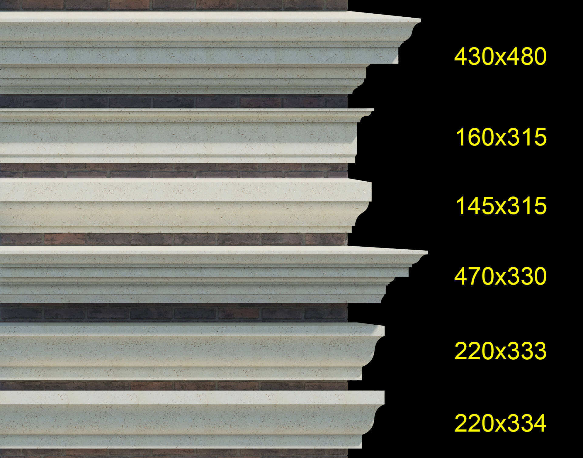 Conices 82 Architectural Cornices - 3D Model by Capricorn3D