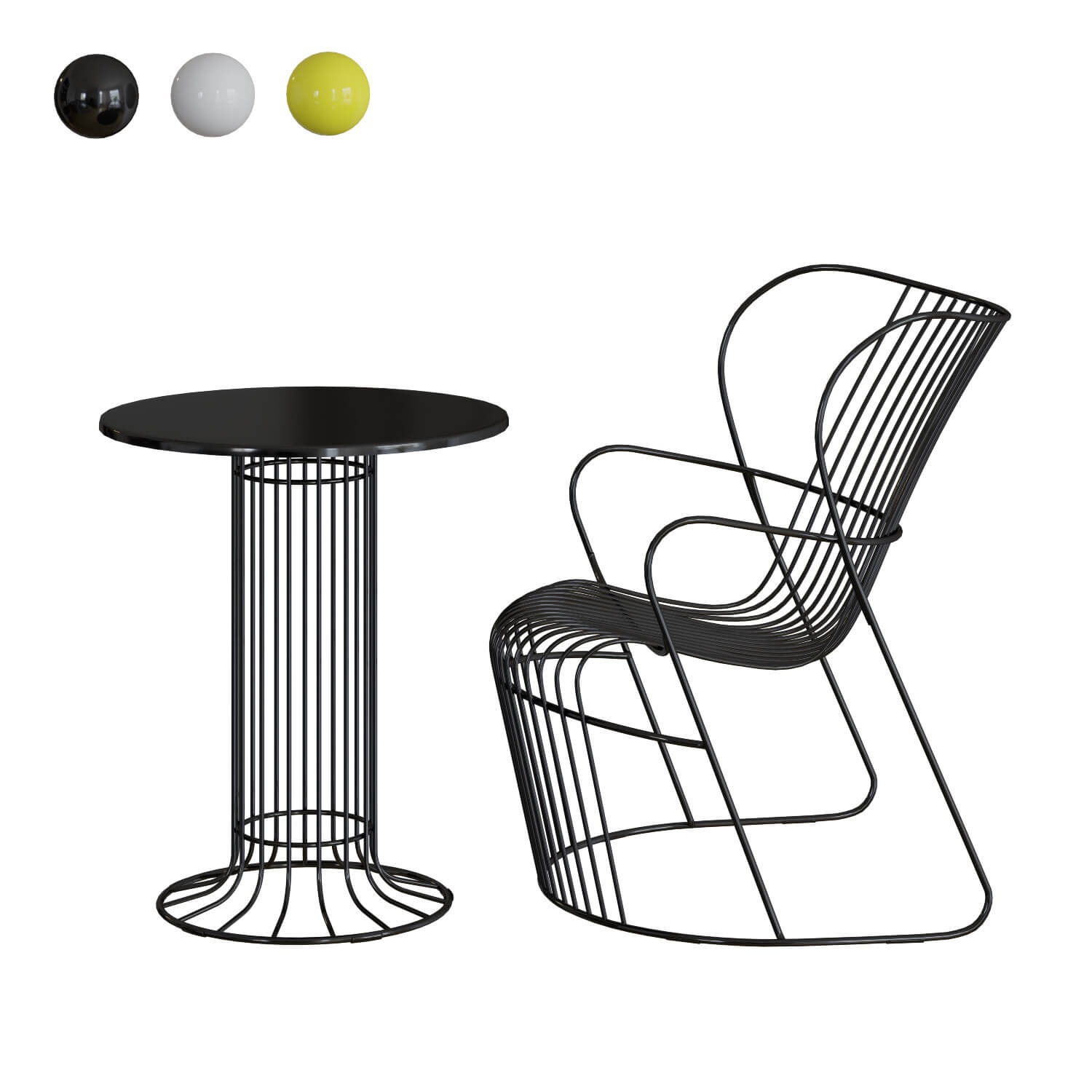 Kaskad Nola Table and Chair 3D Model by Capricorn3D