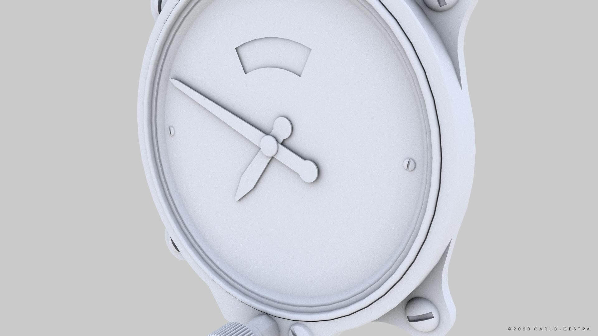 Japanese Altimeter Gauge 3D Model by Carlo Cestra