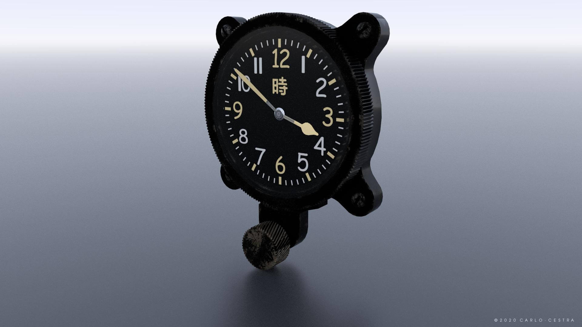 Japanese Clock Gauge 3D Model by Carlo Cestra