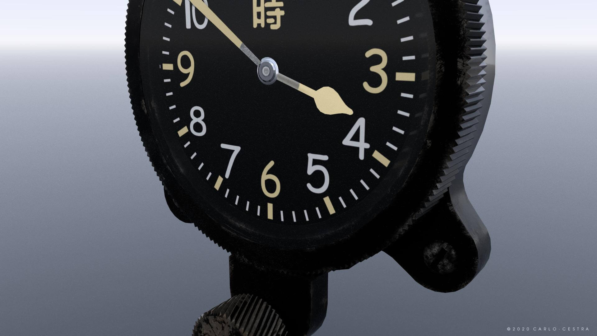 Japanese Clock Gauge 3D Model by Carlo Cestra