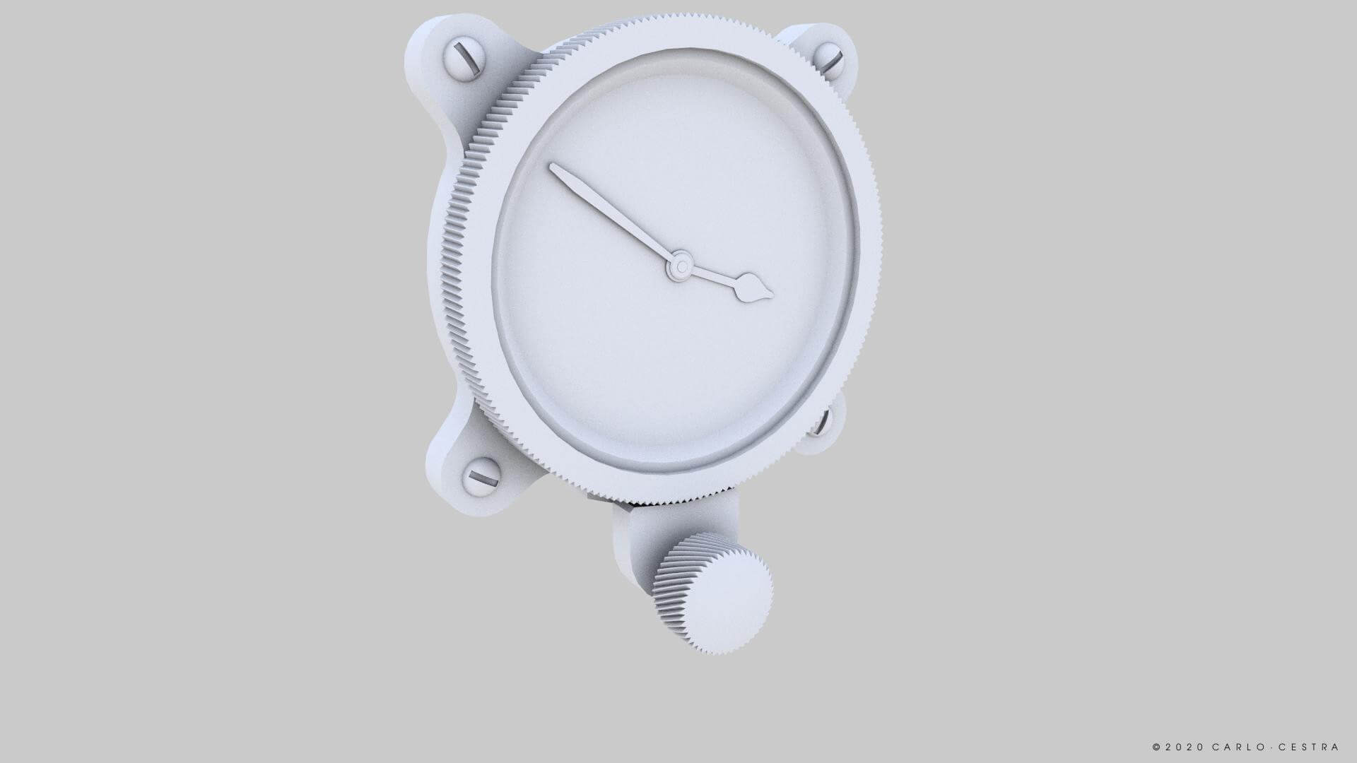 Japanese Clock Gauge 3D Model by Carlo Cestra