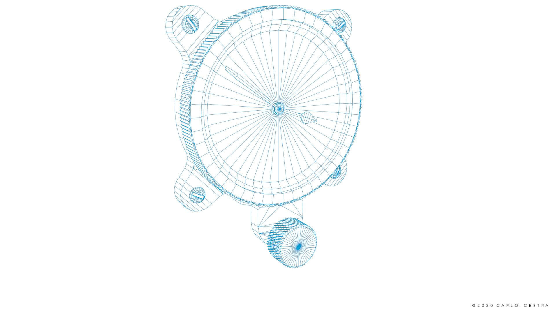 Japanese Clock Gauge 3D Model by Carlo Cestra