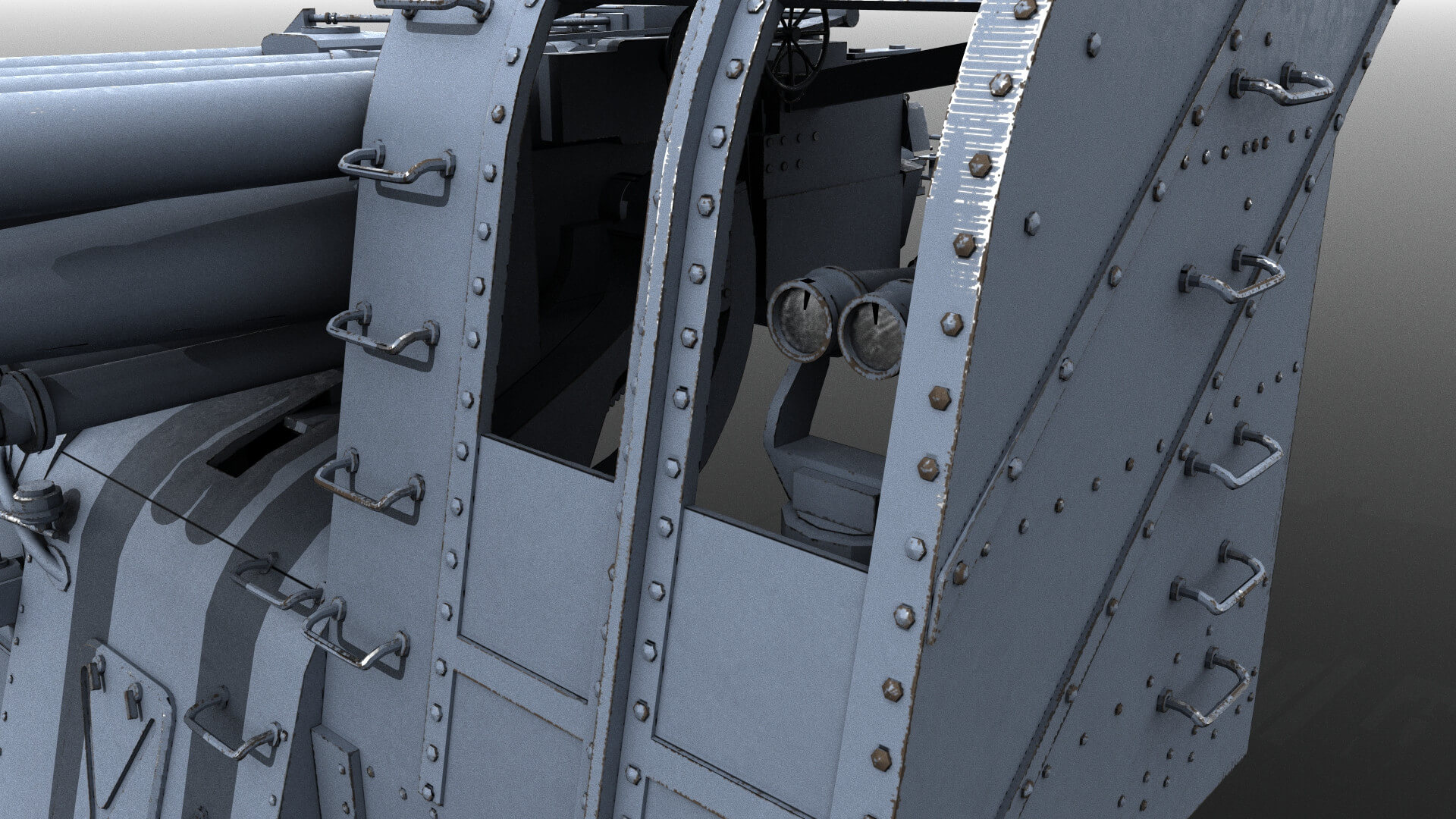 Japanese Type 89 AA gun - 3D Model by Carlo Cestra