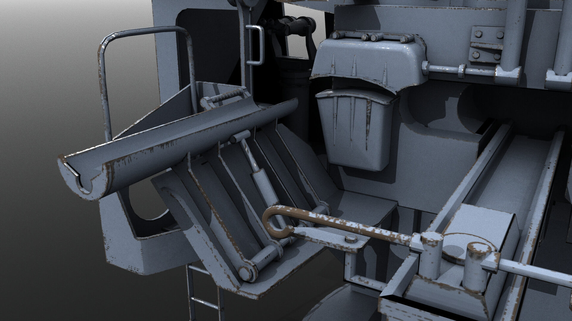 Japanese Type 89 AA gun - 3D Model by Carlo Cestra