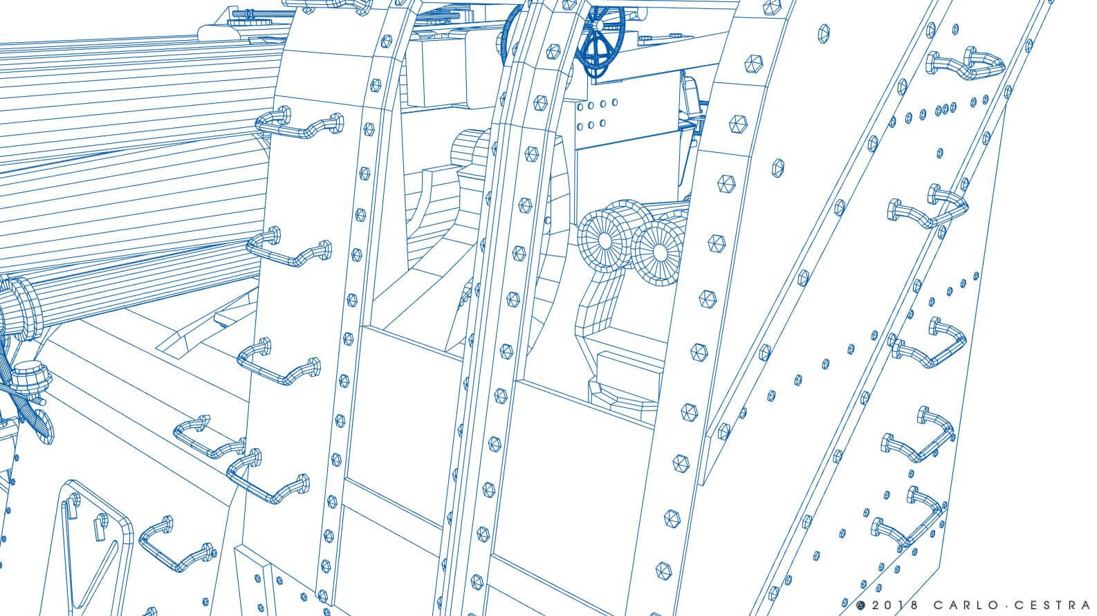 Japanese Type 89 AA gun - 3D Model by Carlo Cestra