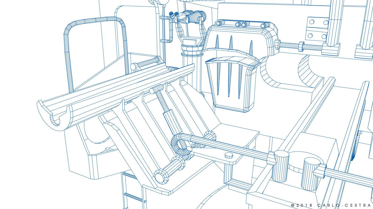Japanese Type 89 AA gun - 3D Model by Carlo Cestra