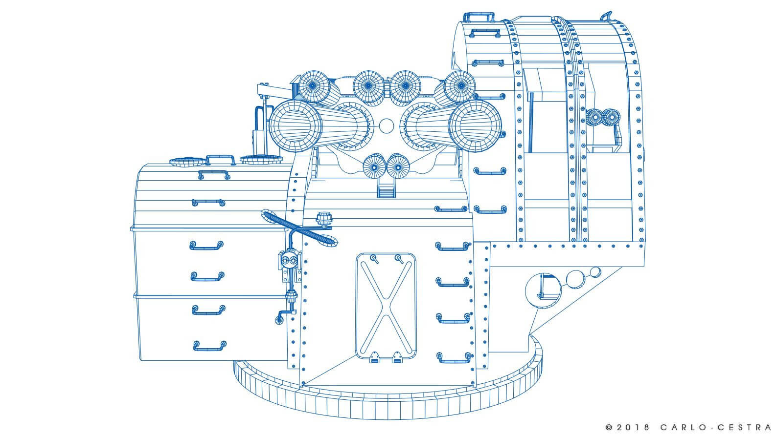 Japanese Type 89 AA gun - 3D Model by Carlo Cestra