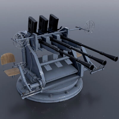 Japanese Type 96 25mm Triple Gun