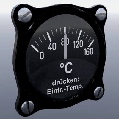 Luftwaffe Oil Temperature Gauge