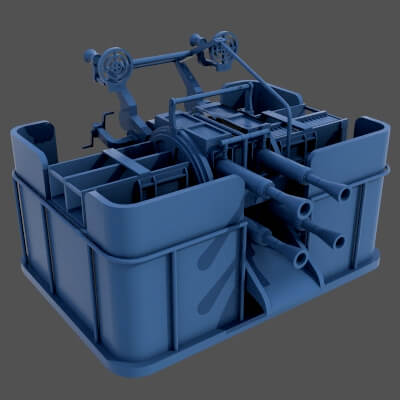 QF2-Pdr Mark VIII 4 Barelled - 1/72 Scale Commercial License