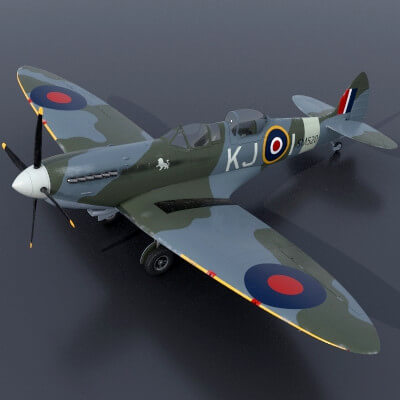 Spitfire TR Mk9 - Rigged
