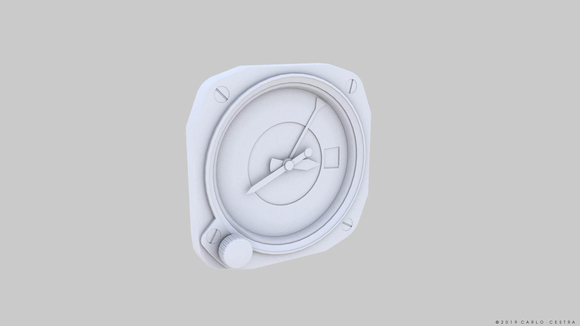 US Altimeter Gauge - 3D Model by Carlo Cestra