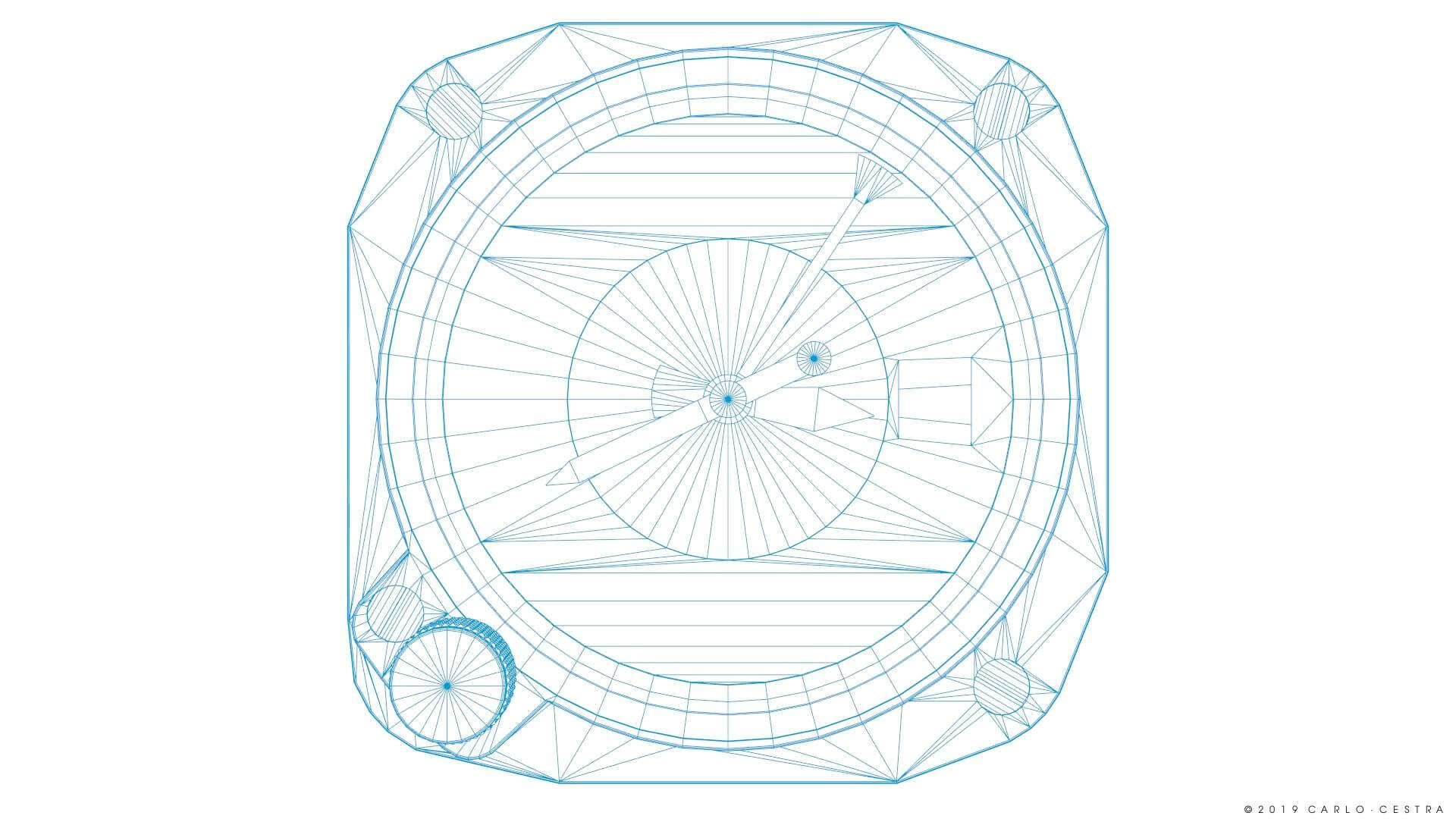 US Altimeter Gauge - 3D Model by Carlo Cestra