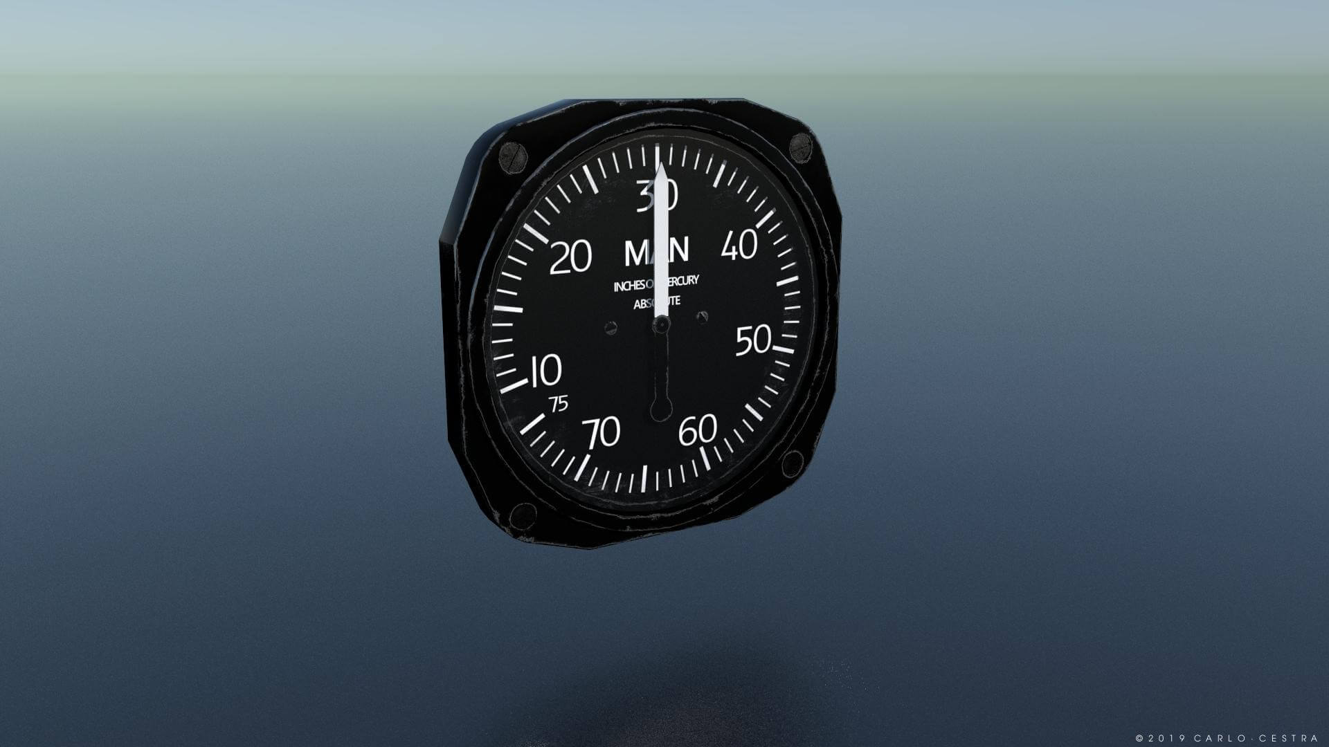 US Boost Gauge 3D Model by Carlo Cestra