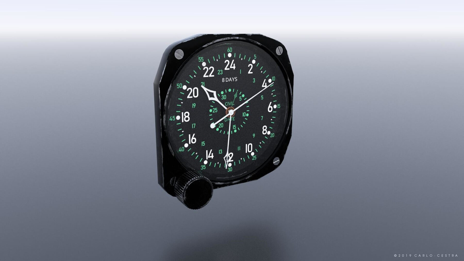 US Clock Gauge 3D Model by Carlo Cestra