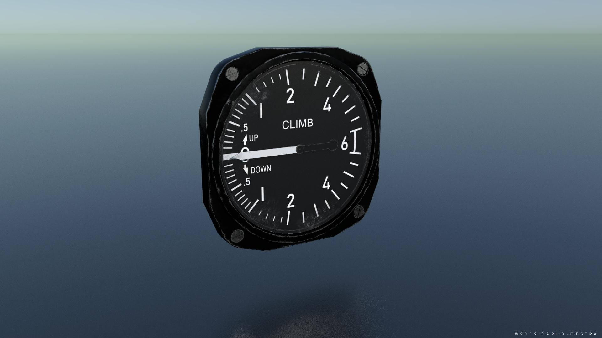 US Rate of Climb Indicator 3D Model by Carlo Cestra