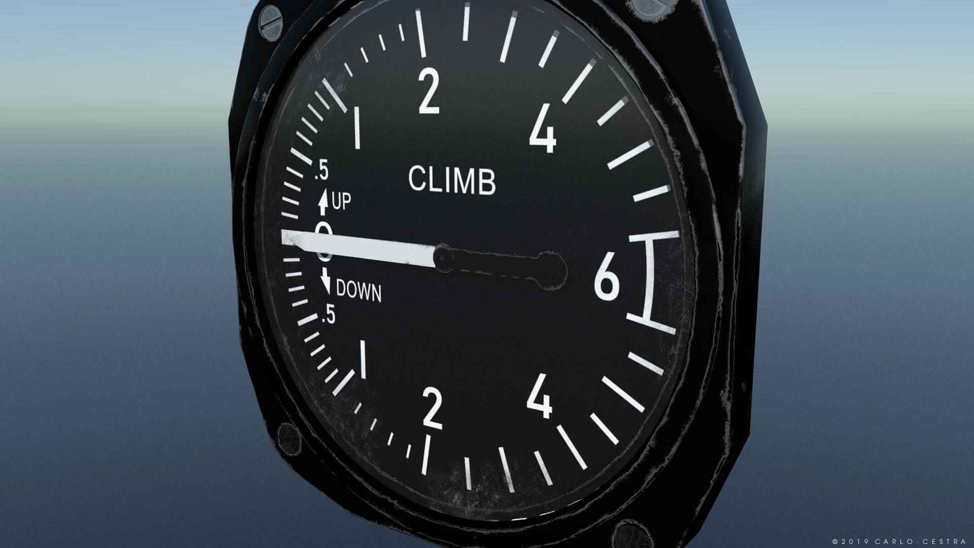 US Rate of Climb Indicator 3D Model by Carlo Cestra