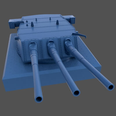 USS Iowa 16-50 Mark 7 Turret 1/72 Scale Commercial License