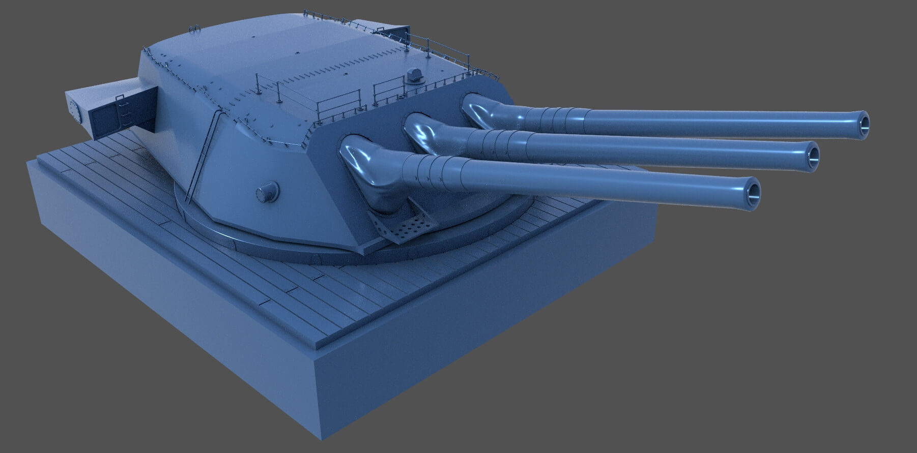 Yamato Type94 Main Turret 1 72 Scale 3D Model By Carlo Cestra