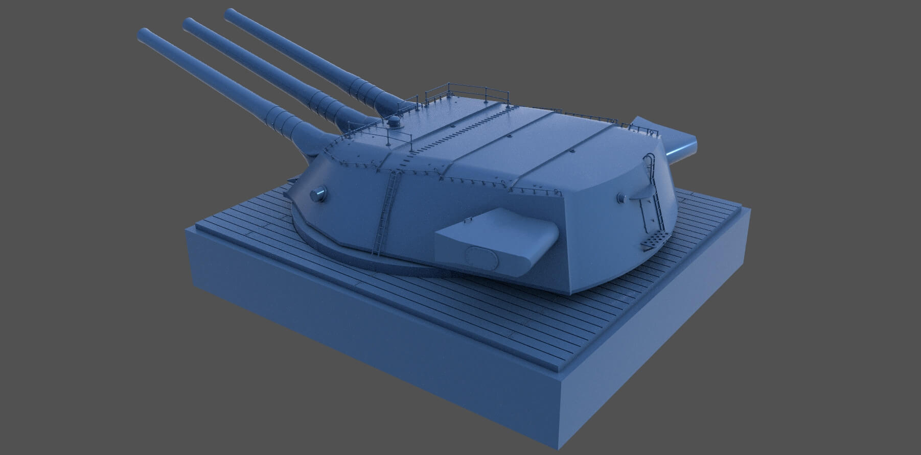 Yamato Type94 Main Turret 1 72 Scale 3D Model By Carlo Cestra