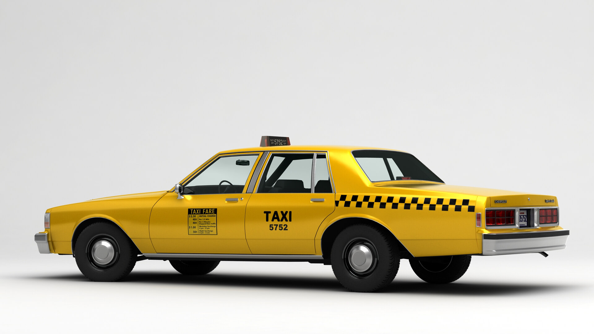 Chevrolet Caprice Taxi Jaune UT Models 1/18 - Voiture Miniature De Collection (sans Boîte)