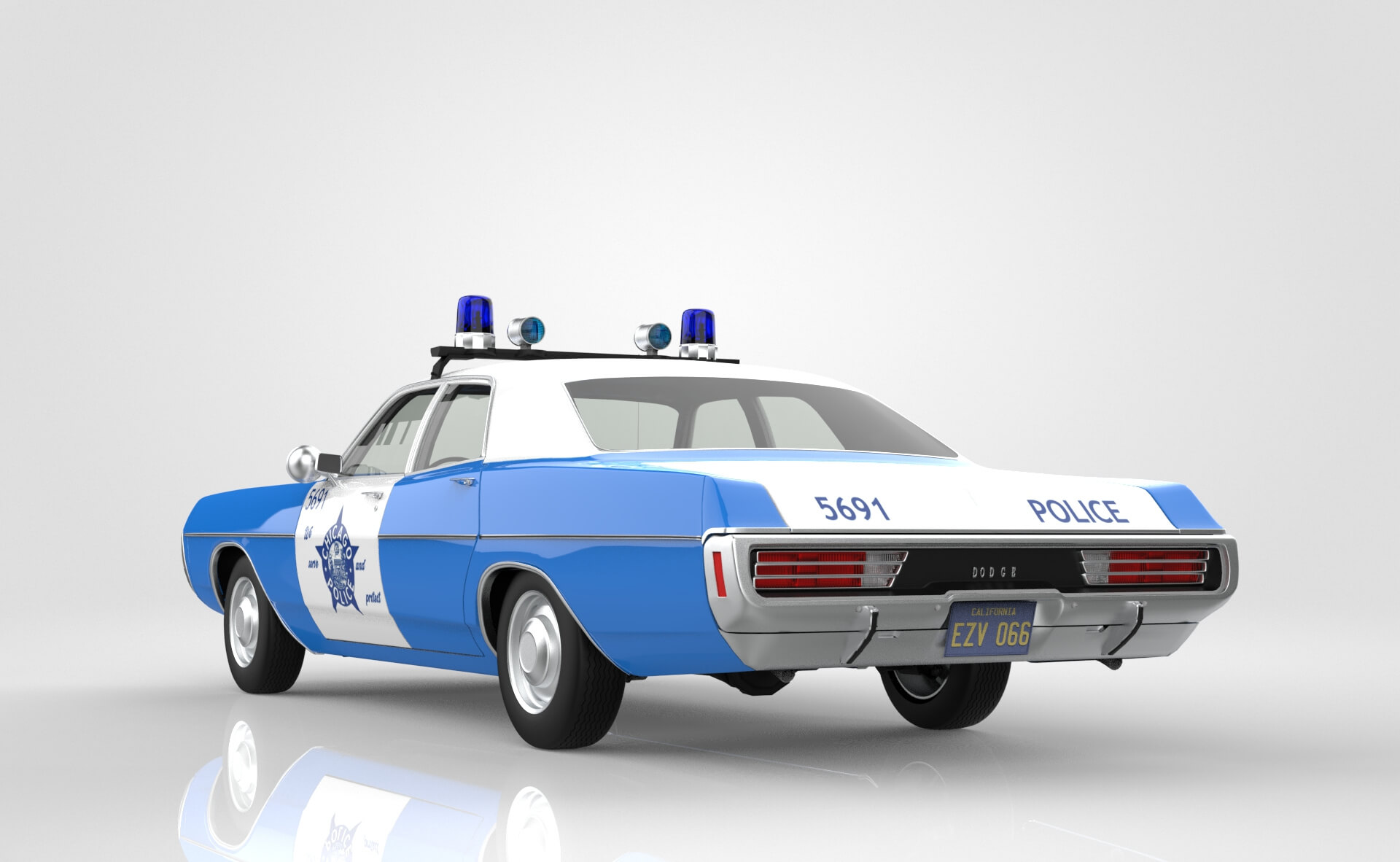 Dodge Polara Police 1971 3d Model By Carmodels3d 