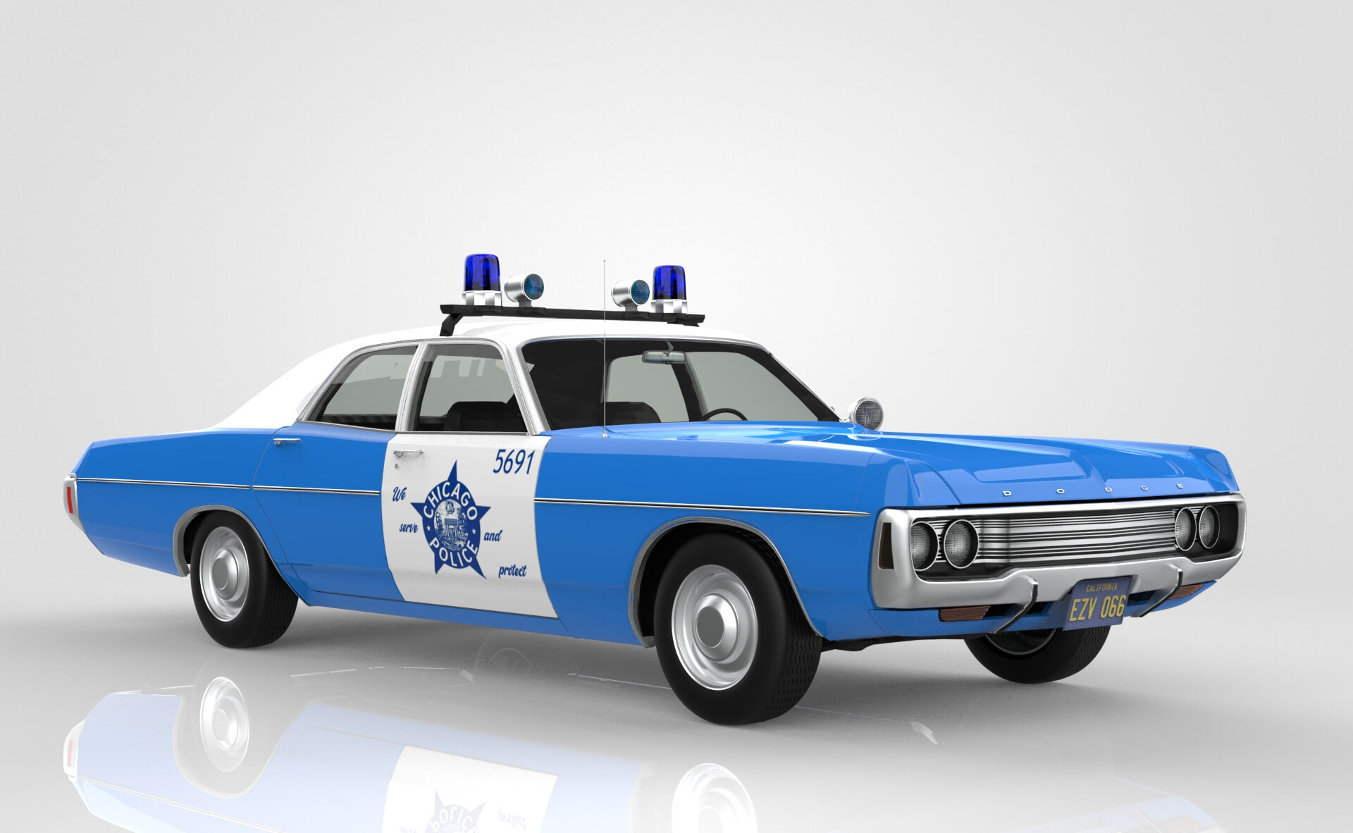 Dodge Polara Police 1971 3d Model By Carmodels3d 