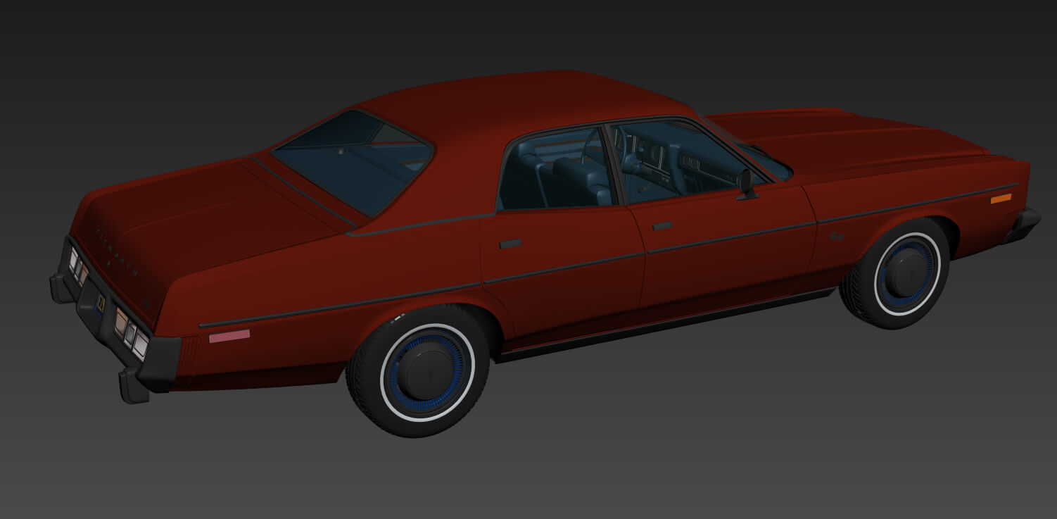 Plymouth Fury 1978 Police Delaware - Greenlight 1:24 - Bleu Métal