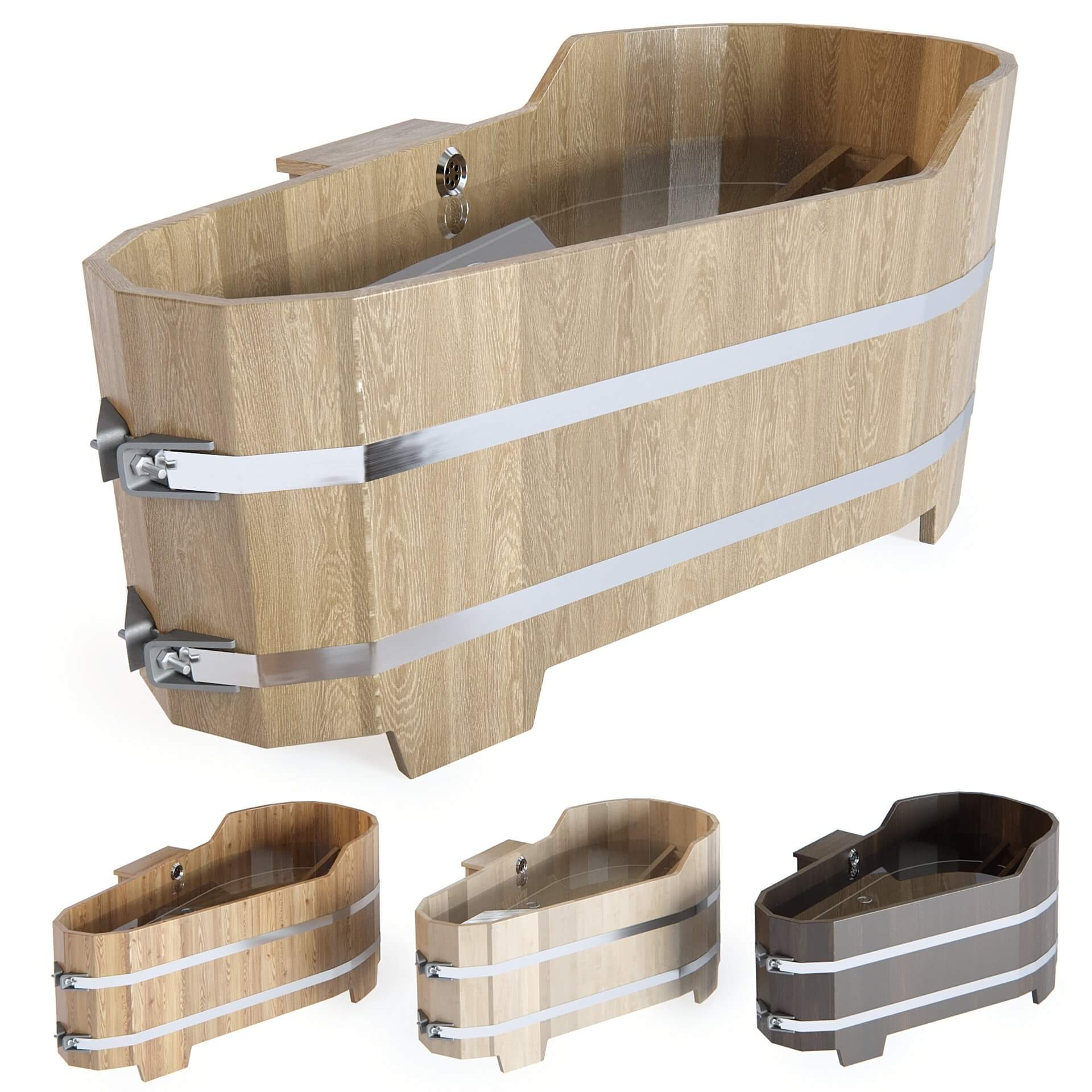 Wooden Bath Tub 3D Model by Carpenter_m