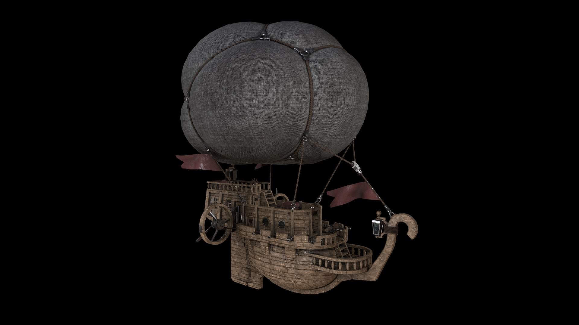 Airship Fantasy 3d Model By Cat007 