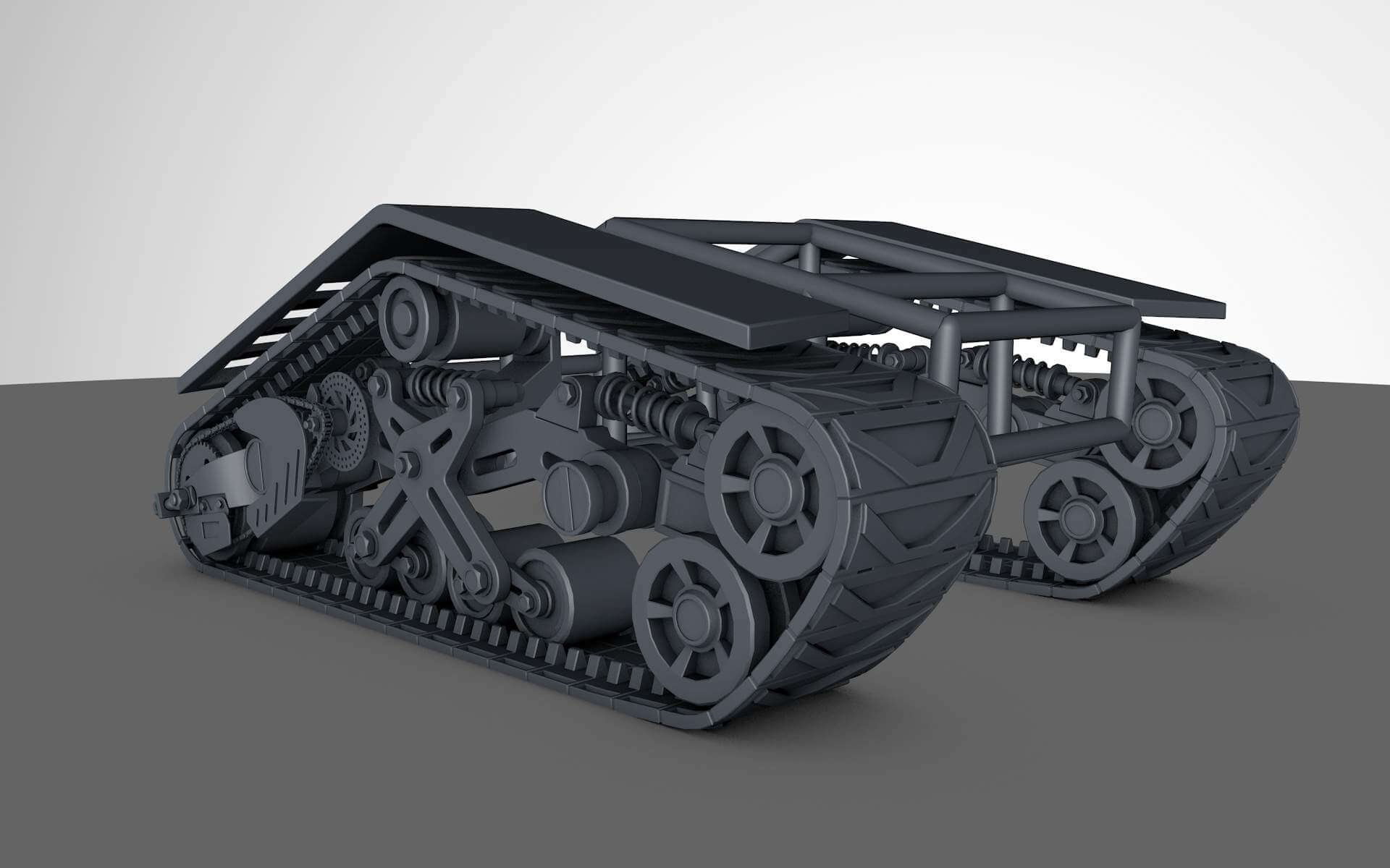 Wheel Track Suspension 3D Model by cat007