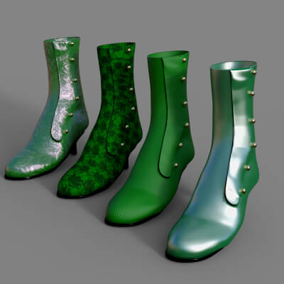 Additional Materials for Victorian Boots Genesis 8 Female