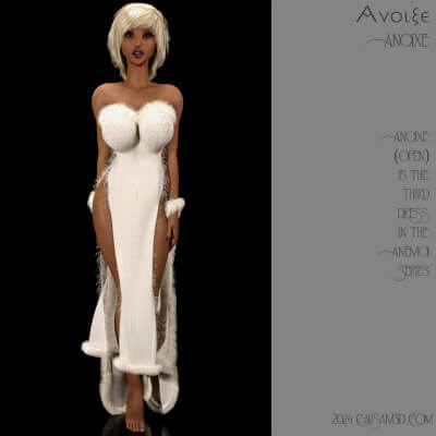 Anemoi Anoixe Sheer dForce Dress and Shawl for Genesis 9
