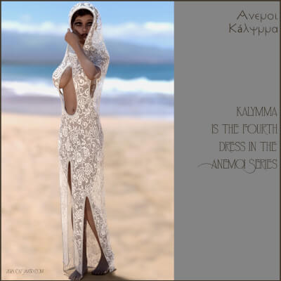 Anemoi Kalymma dForce Sheer Dress for Genesis 8 Female