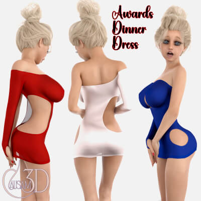 Awards Dinner Dress for DAZ Studio Genesis 8 Female by Causam3D